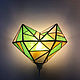 Stained glass lamp (sconce) ' Two hearts». Sconce. tiffanarium (Tiffanarium). Online shopping on My Livemaster.  Фото №2