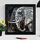 Слон в лунном свете. Портрет, Картины, Санкт-Петербург,  Фото №1