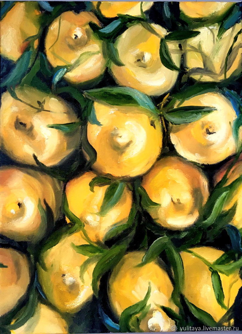 Картина с лимонами
