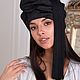 Order Turban hat hijab of black viscose with tail. TURBAN SVS. Livemaster. . Turban Фото №3