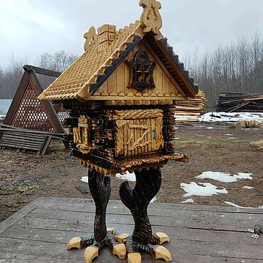 Дача и сад ручной работы. Ярмарка Мастеров - ручная работа «Мажорка» — деревянная избушка на курьих ножках для сада. Handmade.