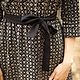 Теплое черное платье с цветочным принтом, фланелевое, на осень. Платья. Скромное обаяние (Александра). Ярмарка Мастеров.  Фото №6