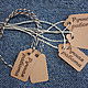A set of tags with the stamp 'Handmade', Labels, Moscow,  Фото №1