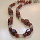 Beads from natural stones of carnelian, agate and opalite. Necklace. Magic box. My Livemaster. Фото №4