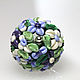 Кулон Цветочный Шар - 925 серебро лэмпворк lampwork цветы весна. Подвеска. Сказки лэмпворк (luxury-lampwork). Ярмарка Мастеров.  Фото №4
