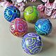 Выдувная акцентная бусина лэмпворк с ярким рисунком. Бусины. Natalia Korolyuk lampwork beads. Интернет-магазин Ярмарка Мастеров.  Фото №2