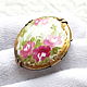 Order Silver rose brooch,19th century,porcelain,hand painted,silver. Rarities. Livemaster. . Vintage brooches Фото №3