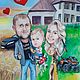 Шарж ко дню Св.Валентина , подарок влюбленным. Картины. Ирина Филипченко. Ярмарка Мастеров.  Фото №5