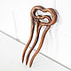 Hair clip 'Tropicana' (walnut). Hairpins. OakForest Wooden Jewelry. Online shopping on My Livemaster.  Фото №2