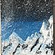 Painting snowy mountain peaks at night 'Peaks' 50h40h1,5. cm, Pictures, Volgograd,  Фото №1