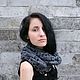 Снуд женский шерстяной "Графитовый" в два оборота. Снуды. IRINA GRUDKINA Handmade Knitwear. Ярмарка Мастеров.  Фото №7