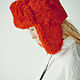 Red Real Fur Hat. Hat with ear flaps. Forestfox. Family Fur Atelier. Online shopping on My Livemaster.  Фото №2