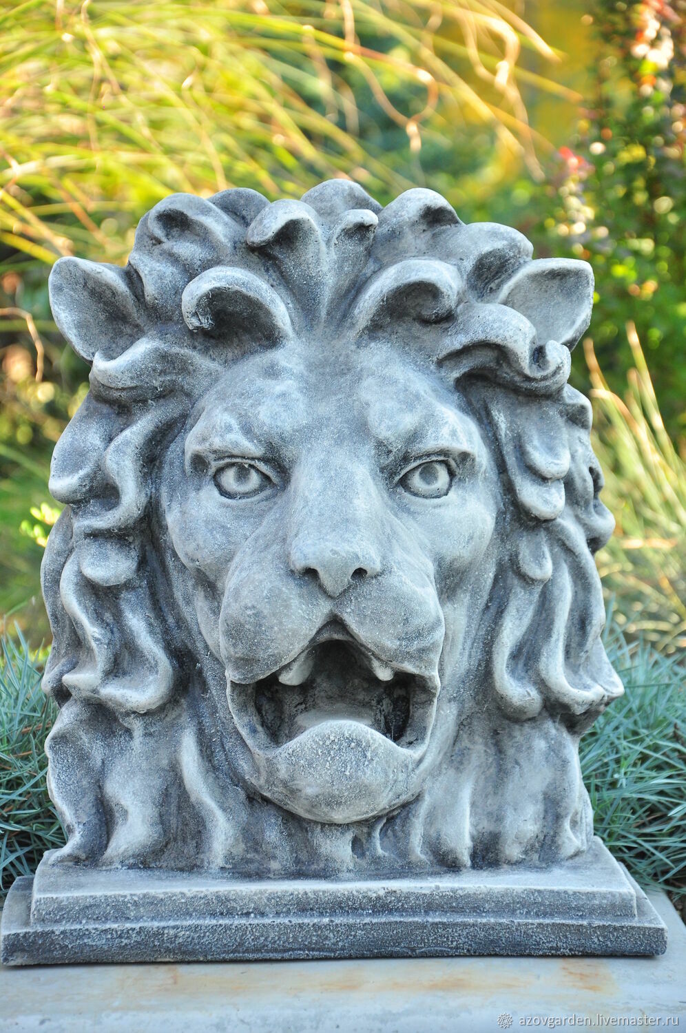 Голова Льва бетонная Античный камень шебби-шик в интернет-магазине ЯрмаркаМастеров по цене 5000 ₽ – PR9KCRU