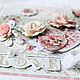 Романтичная открытка `Forever love` от мастерской скрапбукинга Living History