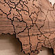 Деревянная карта России из Тайгервуда. Карты мира. Wooden Print Rus. Интернет-магазин Ярмарка Мастеров.  Фото №2