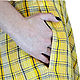  Yellow plaid linen skirt with inner pockets. Skirts. silk fairy tale. My Livemaster. Фото №6