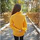  Осенний женский теплый желтый свитер с высоким горлом. Джемперы. Женский свитер | джемпер | жилет. Ярмарка Мастеров.  Фото №4