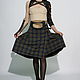 Kilt green tartan skirt pleated in a check on the smell, Skirts, Pushkino,  Фото №1