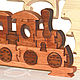 Wooden train. Educational toys. puzzles. Wooden toys from Grandpa Andrewski.
