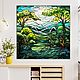 Order Painting Green Landscape. stained glass. buy painting artist. House of the Sun (irina-bast). Livemaster. . Pictures Фото №3