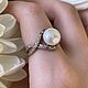 Винтаж: Серебряное кольцо с жемчугом, Кольца винтажные, Раменское,  Фото №1