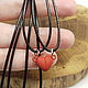 Red Heart pendant made of two halves. Pendants. Selberiya shop. My Livemaster. Фото №5