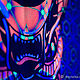 Order Шаманское светящееся флюрное полотно "Magic Alien Totem". Fractalika. Livemaster. . Carpets Фото №3