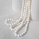 Заказать 4 мм - Shell Pearl, Белый жемчуг, Нить, 90 штук. Валерия (flowerbead). Ярмарка Мастеров. . Бусины Фото №3