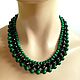 Necklace made of malachite and black agate ' Mistress of the copper mountain', Necklace, Moscow,  Фото №1