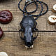 Pendant from the skull of the pine Marten 'Loki'. Natural materials. Merlin (Merlin-hat). Интернет-магазин Ярмарка Мастеров.  Фото №2