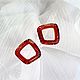 14 мм. Swarovski 4437 Cosmic Square Ring. Red Magma, Кристаллы, Москва,  Фото №1