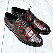 Обувь ручной работы handmade. Livemaster - original item Derby men`s, genuine crocodile leather, handmade.. Handmade.