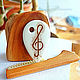 A handmade guitar pick with a treble clef, Guitar picks, Yalta,  Фото №1