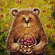 Медведь с малиной Картина на холсте картина медведь, Картины, Киреевск,  Фото №1