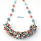 I will draw with chalk the sea and flowers - necklace No. №2. Necklace. Altania, beaded jewelry. My Livemaster. Фото №4