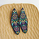 Large bright beaded earrings. Earrings. Handmade by Svetlana Sin. My Livemaster. Фото №5
