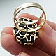 Gold ring with Cheryl and CZ. 585. Rings. Alexandra Terekhova ATG-gallery. Online shopping on My Livemaster.  Фото №2