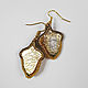Embroidered Acorn earrings, autumn earrings, gold earrings. Earrings. Zveva. My Livemaster. Фото №6