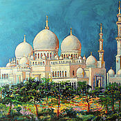 Картины и панно handmade. Livemaster - original item Pictures: The most beautiful mosque. Handmade.