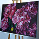 Painting 'Bright purple peonies' oil on canvas 70h100cm. Pictures. Kartiny Vestnikovoj Ekateriny. Интернет-магазин Ярмарка Мастеров.  Фото №2
