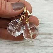 Украшения handmade. Livemaster - original item Transparent rhinestone earrings. Handmade.