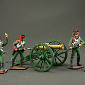 Подарки к праздникам handmade. Livemaster - original item A set of soldiers Artillery 54 mm. Gun. Napoleonica. Handmade.