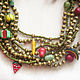 The wooden beads 'Fruit plate' multi-row, Necklace, Moscow,  Фото №1