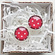 Earrings silver plated Pea red. Earrings. Linda (LKdesign). Online shopping on My Livemaster.  Фото №2