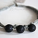 Black and grey necklace with volcanic lava linen and lava short black. Necklace. Ritasdreams (ritasdreams). My Livemaster. Фото №4