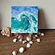 Picture Wave! sea, acrylic, 15*15 cm, Pictures, Belaya Kalitva,  Фото №1