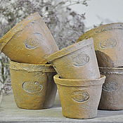 Цветы и флористика handmade. Livemaster - original item Small pots made of concrete, Shabby, stone, plants and floristry. Handmade.