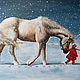 Winter landscape oil painting ' The Road Home', Pictures, Ekaterinburg,  Фото №1