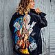 Jacket with Cello print. Custom clothing. Painting on fabric. Outerwear Jackets. nataliadenimart. My Livemaster. Фото №5