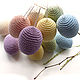 Easter Egg Set 6 pieces 6 cm knitted Pastel colors. Interior elements. BarminaStudio (Marina)/Crochet (barmar). My Livemaster. Фото №4